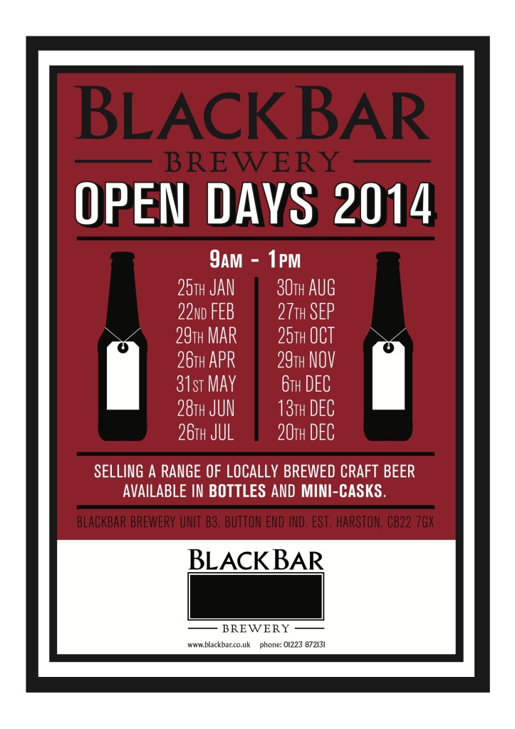 BlackBar Brewery Open Days 2014! Get some! 